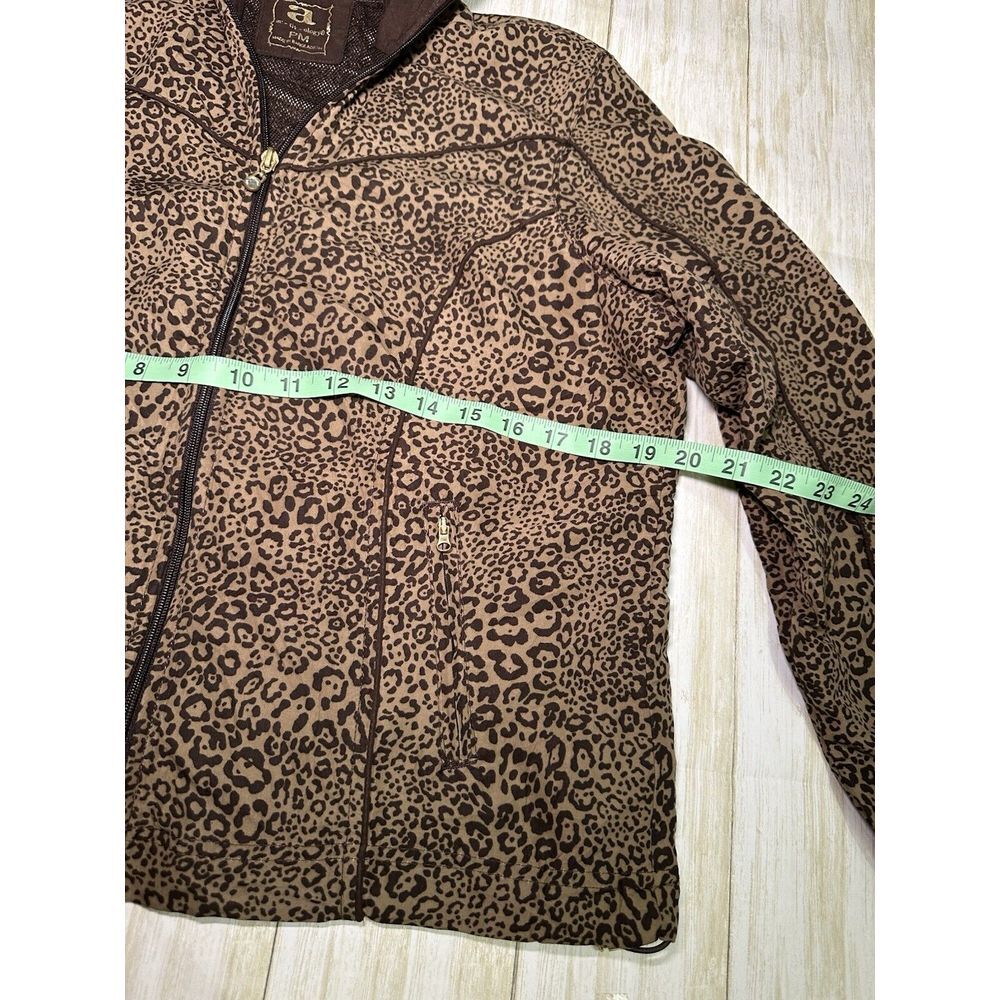 Activology Womens Leopard Print Jacket Full Zip Plus Size PM Pockets‎ Brown - Picture 8 of 12